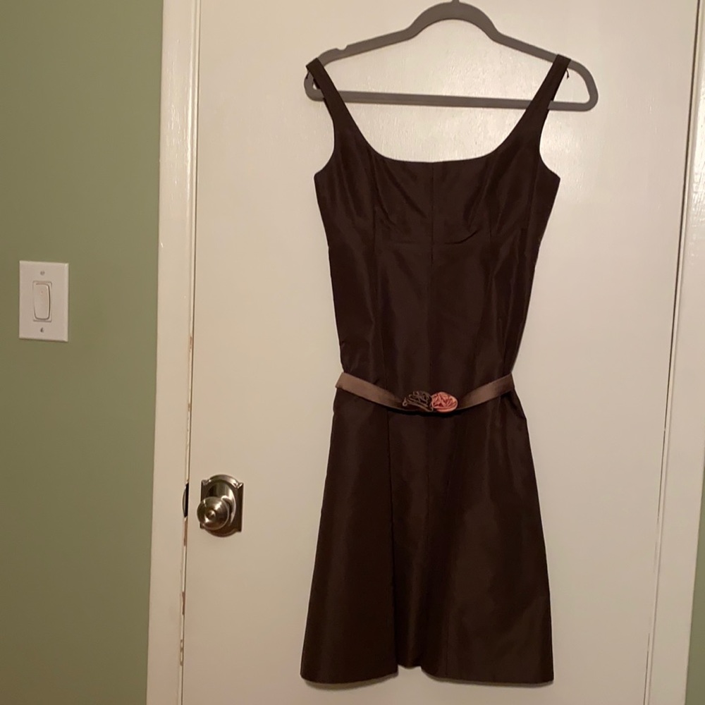J Crew size P2 silk dress with optional belt